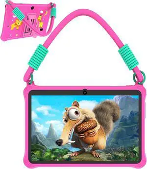 Kids Tablet 7 inch, Android 10 PAD for Age 3-10,16GB ROM Educational Tablets Quad-Core with Shockproof Case for Toddler, Parental ControlBluetooth, WiFi, Dual Camera