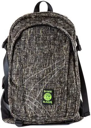 DIME BAGS Backpack For Travel, Durable Hempster Material, 9 Storage Compartments & 2 Side Bottle Pockets, Fits 17 Laptop, Adjustable Padded Straps, Hidden Internal Pocket (Concrete)