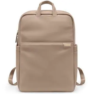 GOLF QUALITY Slim Laptop Backpack for Women, Lightweight Business Backpack for Women Computer Bag Purse for Commuting, Fit 14Inch,Champagne Brown