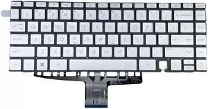 YIJIATech New Replacement Keyboard with Screwdriver US Layout for HP Spectre x360 14-EA 14-EB 14-AE Silver Backlit Laptop Keyboard