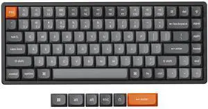 Keychron K2 Max 75% Layout QMK Custom Mechanical Keyboard, Wireless 2.4 GHz/Bluetooth/Wired Compact 84 Keys with White Backlight, Super Brown Switch Gaming Keyboard for Mac/Windows/Linux