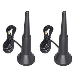 Dixingtek 2-Pack Outdoor 6.5ft SMA Dual Band WiFi 4g LTE 5g mimo Antenna Magnetic Base, Compatible with Router Cellular Camera Network Card Video Hunting Game Camera Waterproof Pyramidal 5G Antenna