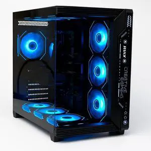 Evounic Gaming PC Desktop Computer  i7 Xeon E5 up to 3.3GHz, GTX Titan 12GB, 32GB DDR4 RAM, 512GB SSD, Wi-Fi 6 & Bluetooth 5.4, 10× ARGB Cooling Fans, Windows 11 Pro Gaming Tower