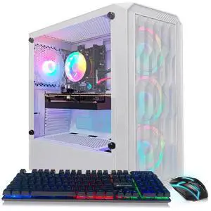 STGAubron Gaming PC Computer Desktop, Intel Core i5-9400F up to 4.3G, Radeon RX 590 8G, 16G DDR4, 1TB SSD, WiFi 6, BT 5.2, RGB Fan x6, Windows 11 Home