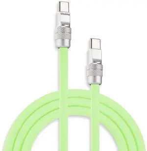 chubbycable Chubby 2.0 Fast Charging Cable Durable Soft Silicone USB C Cable 240W Extra Thick Charger Cord Compatible with iPhone 17-15 Series iPad, Mint Green, Type-C to Type-C, 4.9FT