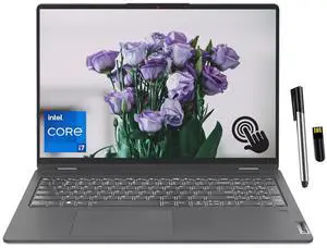 Lenovo IdeaPad Flex 5 16" 2-in-1 2.5K IPS Touchscreen Laptop, Intel Core i7-1255U(10-core), 16GB RAM, 1TB SSD, Backlit Keyboard, Fingerprint Reader, Win 11 Home, Storm Grey, EAT 16GB USB Pen
