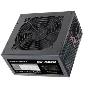 700W Power Supply Non-Modular ATX PSU with Auto-Thermally Controlled 120mm Fan and 6+2 Pin Connectors, PFC Protection 115/230V Switch - Black