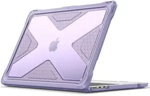 Fintie Case for MacBook Air 13.6 Inch A3240 A3113 A2681 (2022 2023 2024 2025 Release) - Heavy Duty Rugged Hard Shell Case Cover with TPU Bumper for MacBook Air 13 Inch M2 M3 M4 Chip, Lilac