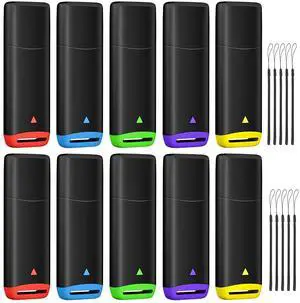 AGECASH A 16GB USB Flash Drive 10 Pack Fat32 USB 2.0 Flash Drives Bulk 16GB Thumb Drive 10Pack Memory Stick Jump Drives Multipack Zip Drive for Data Storage and Backup (Multicolor, 16 GB 10Pack)