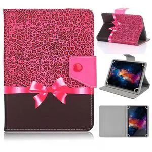 DETUOSI Universal 10 inch Tablet Case for ECOPAD TH-KK12C, Aiprotablet K10, MEIZE D115, YINOCHE Y101, COLORROOM CP10/30, Kimlok 10" Tablet, PU Leather Protective Cover Folio Stand with 4 Fixed Rings