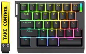 ZUOYA HE30 Rapid Trigger Gaming Keyboard,One-Handed Magnetic Switch Hall Effect RGB HotSwap Custom Mechanical Keyboard Adjustable Actuation,8kHz Hyper Polling Rate Mini Macro Gasket Keypad (Black)
