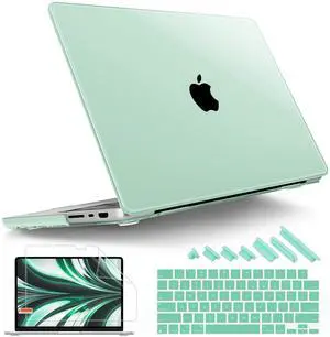 Tuiklol for Clear M4 MacBook Pro 16 inch Case 2024 2023 2022 2021 Release A3403 A3186 A2991 A2780 A2485/M3/M2/M1 Pro/Max Chip,Hard Shell Case Screen Protector with Retina Display & Touch ID, Green