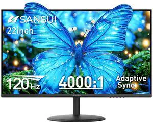 SANSUI 22 Inch 120Hz Monitor, FHD Computer Monitor 4000:1 Contrast Ratio with Adaptive Sync, HDR 100% sRGB, HDMI 2.1 x 2, VESA Mount, Eye Care for Home/Office (ES-22X3AH, One HDMI Cable Included).