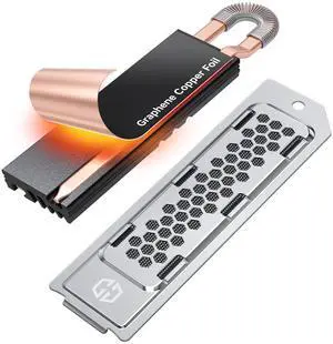 GRAUGEAR PS5 Pro/Slim SSD Heatsink Cover Set, M.2 NVMe PS5 Pro/Slim Heatsink, Metal Heat Dissipation Cover and Aluminum Fin for PlayStation 5 SSD NVMe PCIe 4.0 Storage