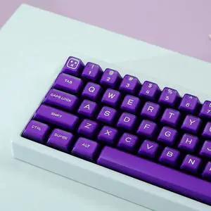 142 Keys PBT Doubleshot Transluent Keycaps Purple SA Profile Keycaps Set Fit for 61/64/87/104/108 Cherry Mx Switches Mechanical Keyboard