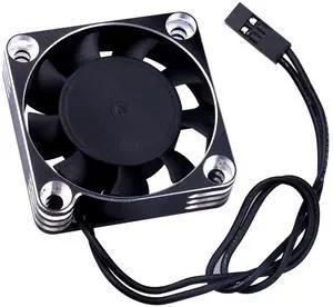 Unifizz 540 550 Brushless Motor Black-Silver Motor Cooling Fan RC Model Heatsink ESC Cooling Fan 16000RPM for RC Car Truck Buggy Crawler 1/8 1/10 Scale