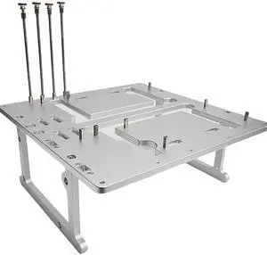 Open Air Frame Computer Case PC Test Bench Aluminum Computer Cases Shell, Support Installation of Water Cooling Devices Compatible with ITX/MATX/ATX Motherboards(MATX Motherboard)