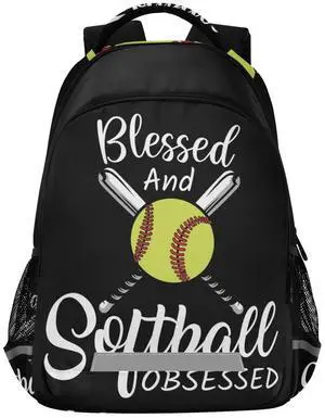 Glaphy Baseball Backpack Softball Sport Laptop Travel Bag Lightweight Daypack School Bookbags for Women Men Kids Teens