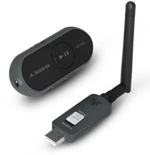 Avantree ProLink - Bluetooth 5.4 LE Audio Transmitter & Receiver Set, aptX Lite, 20 ms Ultra-Low Latency & HiFi Wireless Audio Adapter for Gaming, Calls, Music, Plug & Play for PC, PS5, Mac, Phones