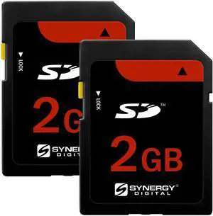 Synergy Digital 2GB SD Memory Cards - Pack of 2