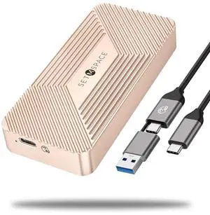 40Gbps NVMe Enclosure, SETMSPACE M.2 NVMe SSD Enclosure Compatible with Thunderbolt 3/4 USB3.2/3.1/3.0/ Type C, Support 2280 M-Key, Up to 4TB