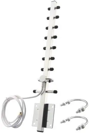 Kaunosta Dual Band 2.4G/5.8G 9dBi Yagi Antenna Outdoor Directional Antenna High Gain with RP-SMA Male RG58 Cable 1.5M(5ft) 9 Unit WiFi Antenna for Network Router/Reapter/USB Adapter/Security Camera