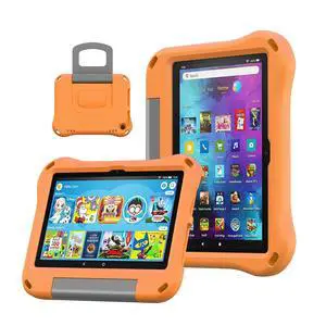 8 inch Tablet Case (12th Generation, 2022 Release/10th Generation, 2020 Release),DiHines Lightweight Shockproof Case with Handle Stand for 8 inch Tablet,Orange