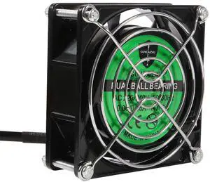 MELIFE Computer Fan with AC Plug, 120mm x 25mm EC Axial Fan AC 110V 115V 120V 220V 240V, Brushless Cooling Fan with Dual Ball Bearings for Desktop DIY Cooling Ventilation Projects