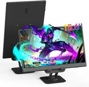iProda Wireless Portable Monitor, 15.6" 1080p FHD 60Hz Wireless Monitor for Laptop with Auto Rotation, Second Travel Portable Screen for PS4/5/Switch/MAC/Phone