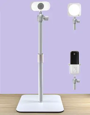 AceTaken White Tabletop Stand Tripod Holder Compatible with Elgato Facecam-Neo,Facecam MK.2 webcams/Wave 3/Wave DX/Wave Neo/Key-Light/Key Light Neo/Key Light Mini