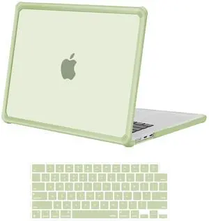 MOSISO Compatible with MacBook Air 15 inch Case 2025 2024 2023 Release M4 A3241 M3 A3114 M2 A2941, Anti-Cracking&Anti-Fingerprint Heavy Duty Hard Shell with TPU Bumper&Keyboard Cover, Sage Green