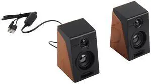 Computer Speakers, 2pcs HiFi Deep Bass PC Speakers, PC Computer Stereo Speaker with Adjustable Volume, USB Powered Computer Speakers for Desktop PC, Laptop, Tablet