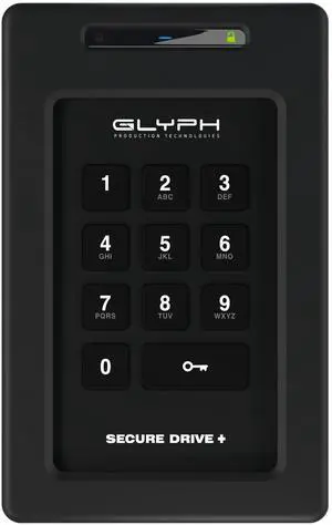 Glyph SecureDrive+ Professional Encrypted Rugged Mobile SSD with Keypad 2TB