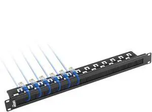 Tecmojo 1U Brush Panel, Brush Strip Plate for Cable Entry&Management, Server Rack Cable Organizer with Tidy Brush for 19in Network Rack/Server Rack/Cabinet Enclosure, Black