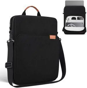 13 Inch Laptop Sleeve Carrying Bag for 2025-2022 MacBook Air 13.6 M4/A3240 M3/A3113 M2/A2681, Protective MacBook Air 13 Shoulder Travel Case, Black