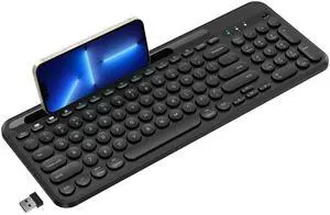 cimetech Wireless Keyboard, Dual Mode (BT+2.4G) Wireless Keyboard, Silent Computer Keyboard for Windows PC Laptop iPad Smartphone Tablet Android Mac