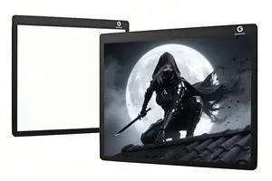 goodmore Glass Gaming Mouse pad,LED Illuminated Hard Mousepad for Gaming,Large Mouse pad 400mm * 300mm, Special Glass Surface to Improve Accuracy and Speed, Silicone Anti Slip (Assassin)