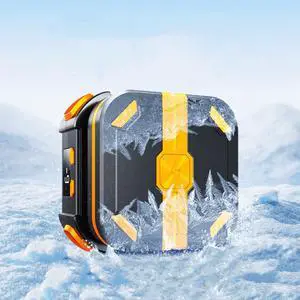 ALFOINE Magnetic Mobile Phone Cooler: Semi-Conductor Phone Cooling Fan with Rechargeable Battery, Cellphone Radiator with Temperature Display for Gaming, Video Calls, Live Streaming, and Vlog