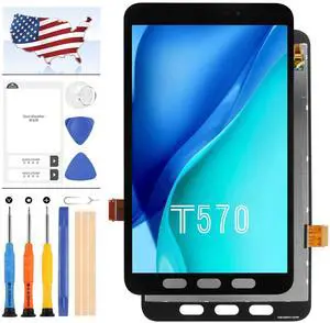 Screen Replacement for Samsung Galaxy Tab Active3 SM-T570 LCD Screen for Galaxy Tab Active3 SM-T570 Display Touch Digitizer Assembly Kit +Tools (Not Fit for SM-T575)
