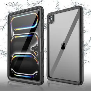 Sahara - Oasis Series Waterproof Case for iPad Pro (M4) 13" 2024, Clear/Black, (TB00387)