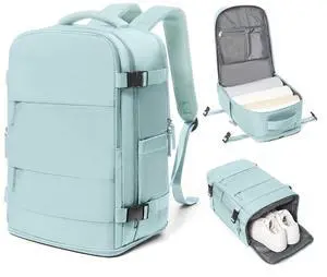 coowoz Travel Backpack Carry On for Women Man Gym Backpacks with Laptop Compartment Mochila de Viaje Teacher Personal Item Backpack Airplane Accessories Must Haves Blue Small