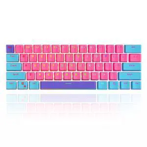 GTSP PBT Backlit Keycaps 60 Percent with 6.25U Space Bar OEM Profile for Cherry MX Switch Mechanical Gaming Keyboard (Zhri)