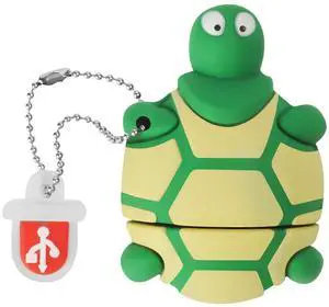 64GB USB Flash Drive Cute Turtle-Shaped, BorlterClamp Funny Memory Stick Cute USB 2.0 Drive Novelty Thumb Drive for External Data Storage, Green