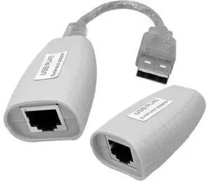 ENS USB Extender via RJ45, Support CAT5, CAT5e, CAT6, up to 150ft, USB Over IP/Ethernet, Transmitter and Receiver