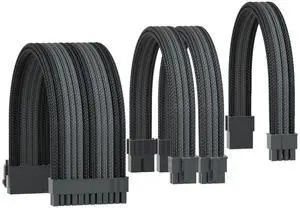 ASTRAL COOLER PSU Extension Power Supply Cable Kit 18AWG ATX 24P+ (1) EPS 8-P+ (2) PCI-E8-P with Cable Combs