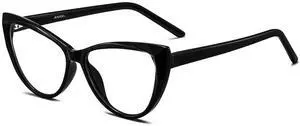 ANRRI Vintage Cat Eye Blue Light Blocking Glasses Women Trendy Cateye Non Prescription Eyeglasses Computer Gameing Glasses Anti Eyestrain Black Frame