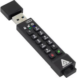 Apricorn ASK3-NX 8GB USB 3.1 Encrypted Secure Drive (ASK3-NX-8GB)