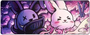 Mouse Pads EspTiger SheSheJia (1200 x 450 x 4mm) Extended Size Water (Liquid) Repellent Extra Large Gaming Mousepad (DeskMat) - Multi-Color Double Rabbit Bunny Design