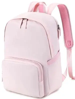 BTOOP Backpack for School Girls Teens Lightweight College Bookbag Casual Work Travel Laptop Backpack for Women Water Resistant Pink Backpacks(Pink)