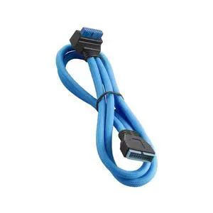 CableMod ModMesh Sleeved Right Angle Internal USB 3.0 Cable (Light Blue, 50cm)